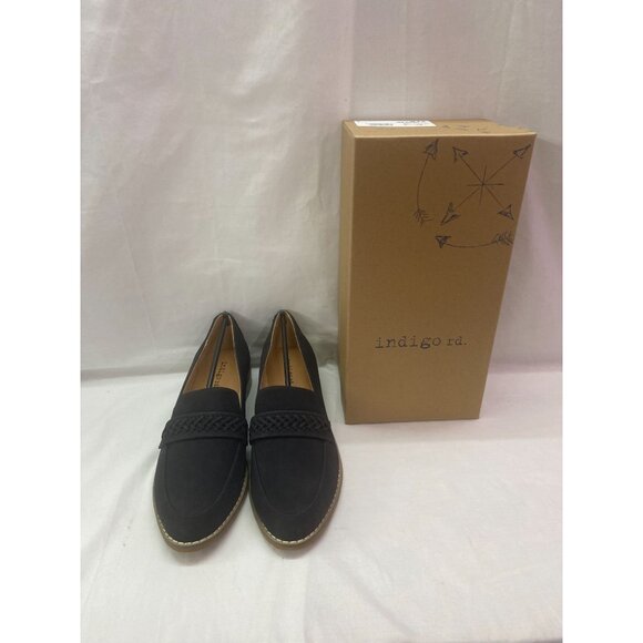 NIB Indigo Rd. Women's Size 8.5 Black Harpar Braided Loafer - Picture 8 of 11